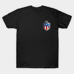 America Flag Badge T-Shirt